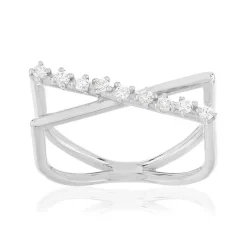 Bague argent 925 et zirconias