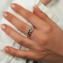 Bague argent 925 et zirconias