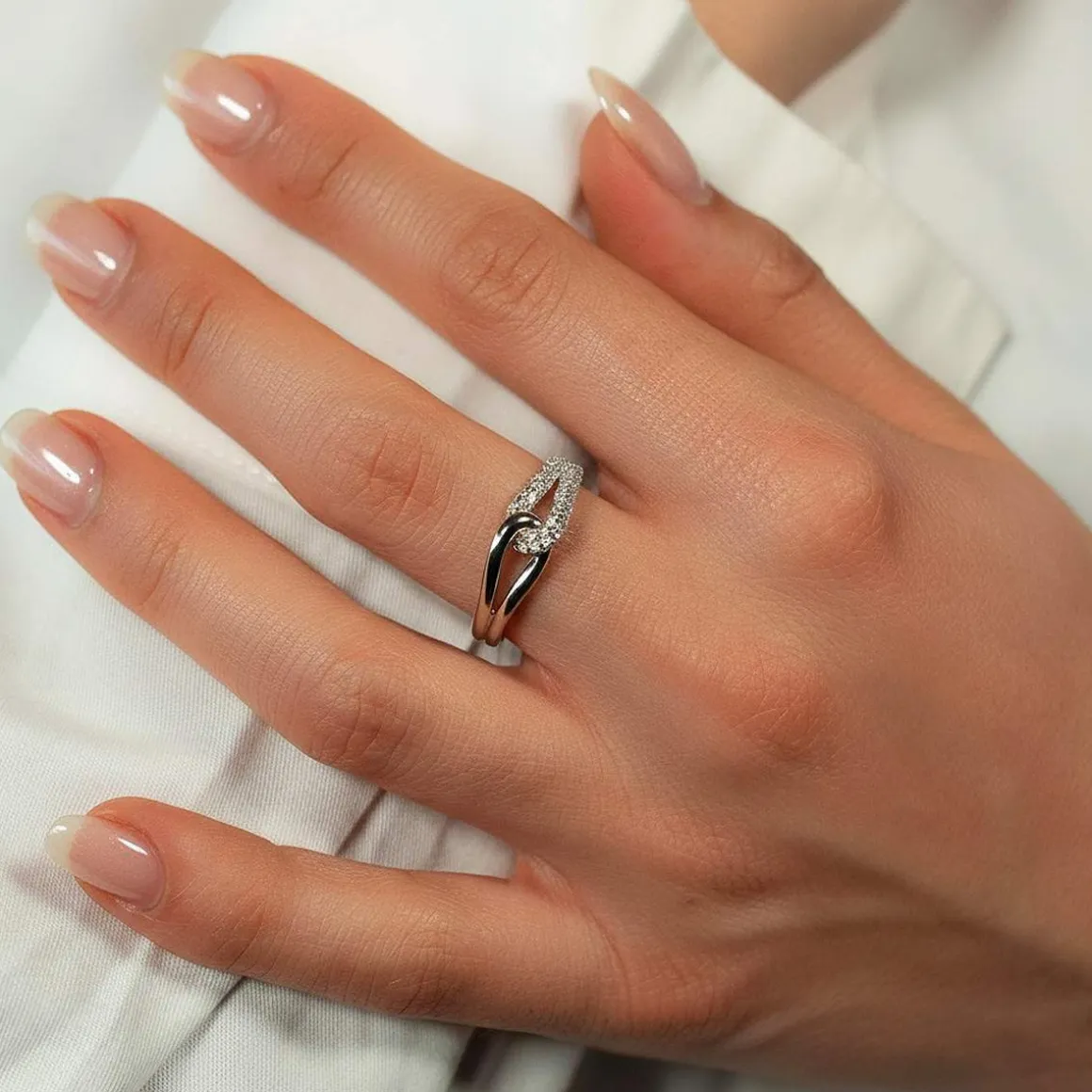 Bague argent 925 et zirconias