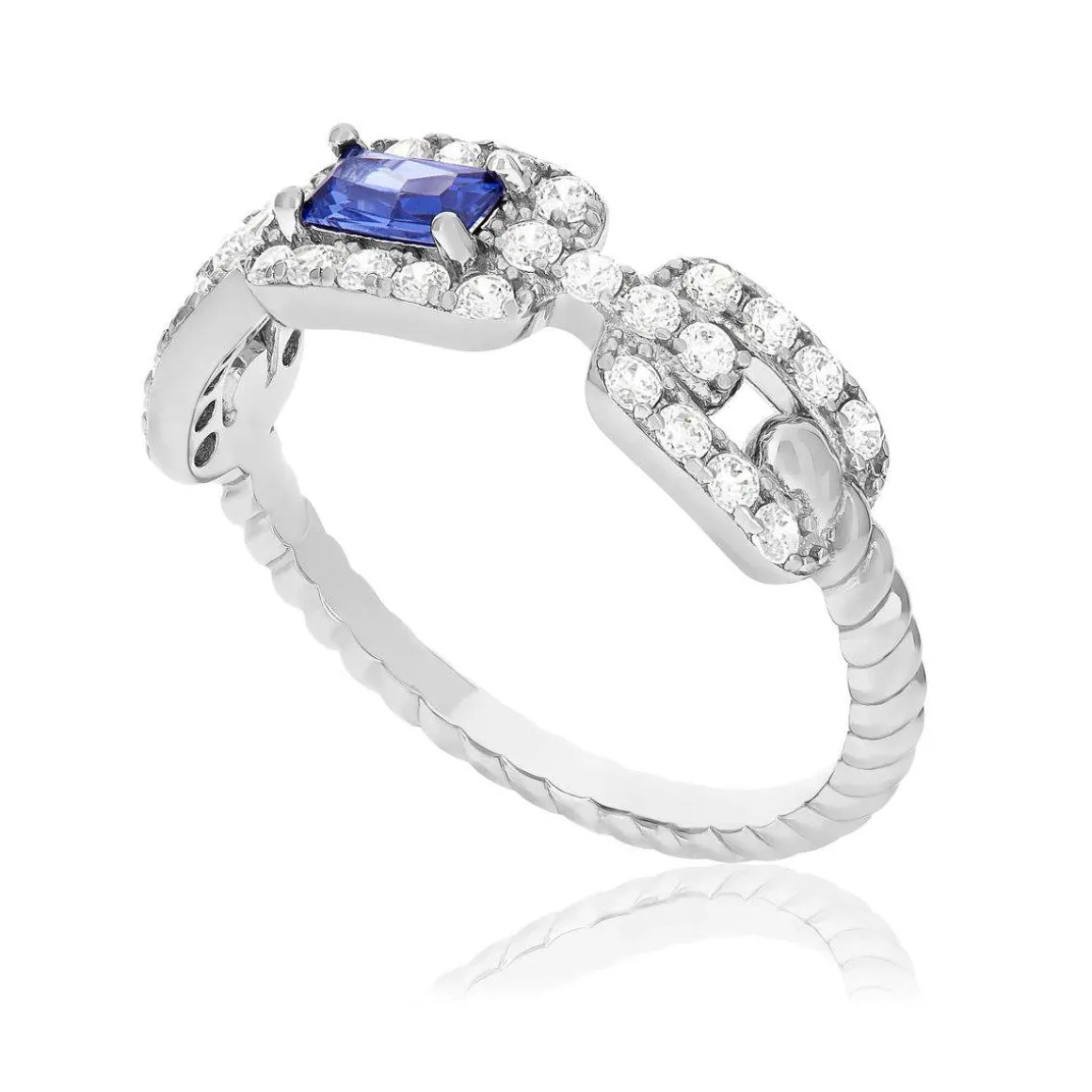 Bague argent 925 et zirconias