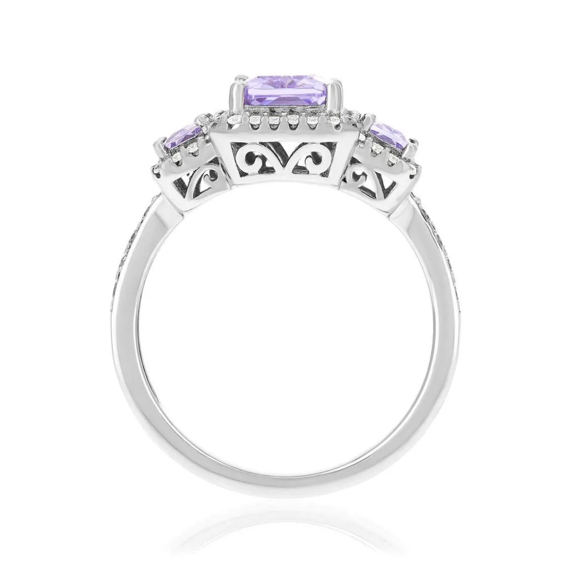 Bague argent 925 et zirconias