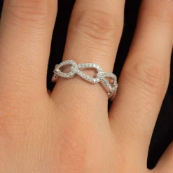 Bague argent 925 et zirconias
