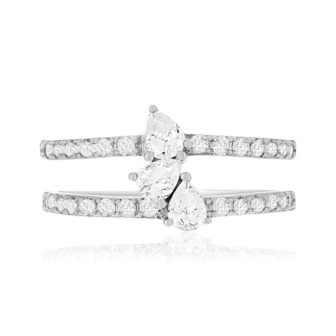 Bague argent 925 et zirconias