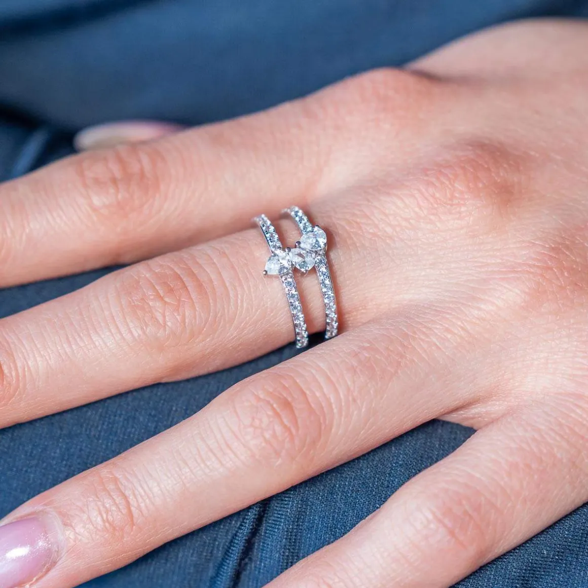 Bague argent 925 et zirconias