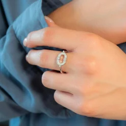 Bague argent 925 et zirconias