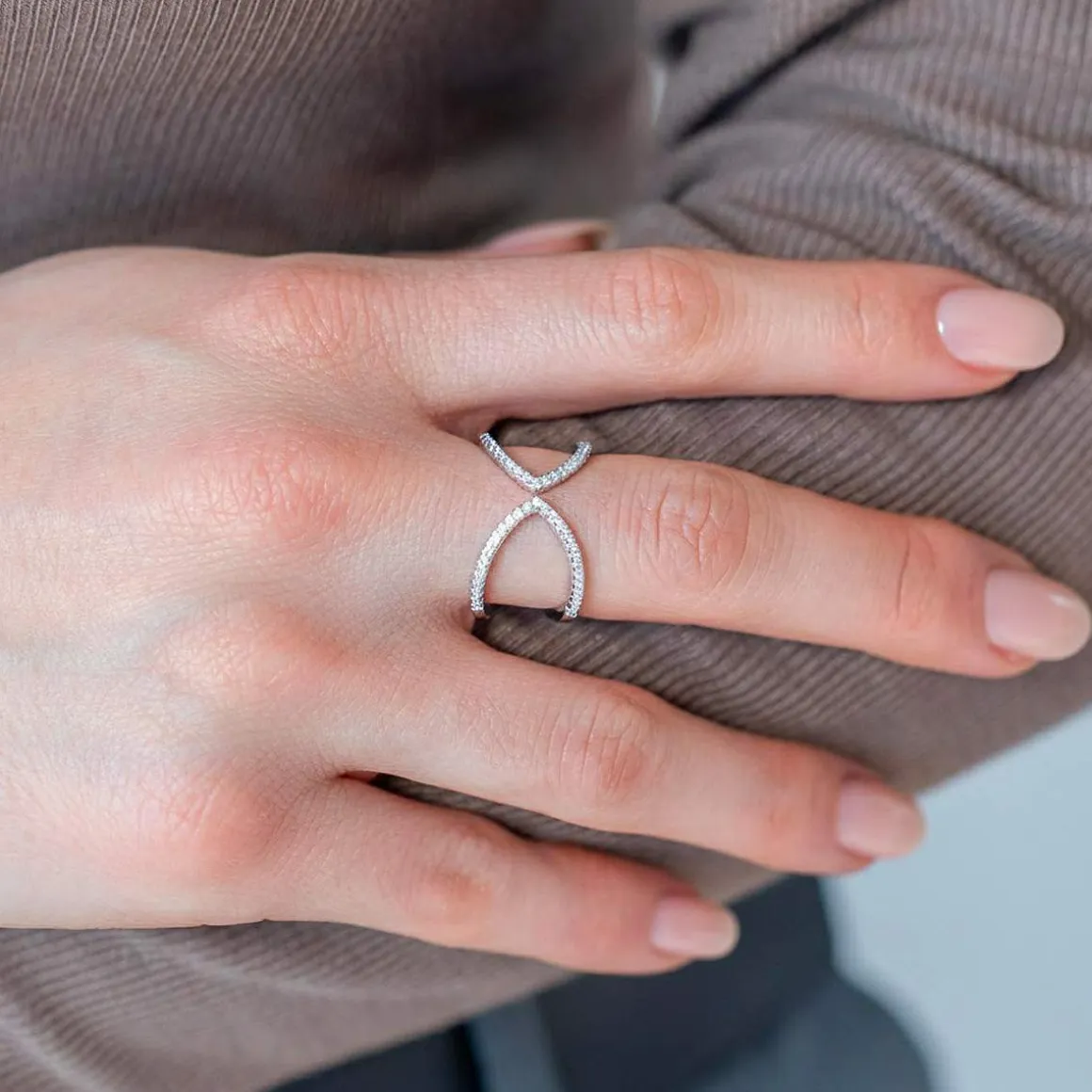 Bague argent 925 et zirconias