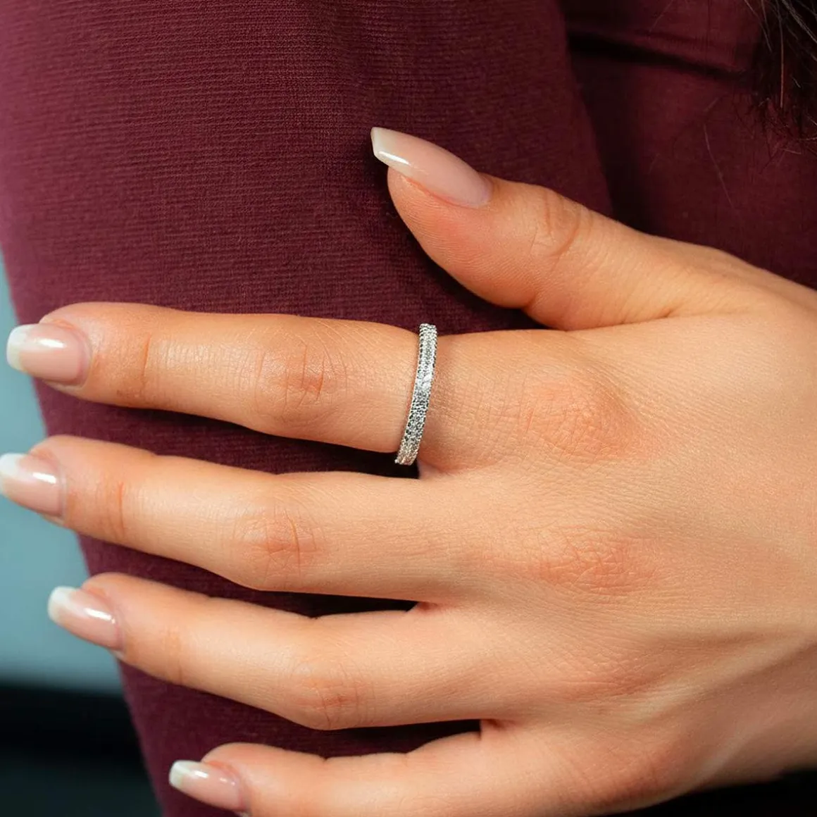 Bague argent 925 et zirconias