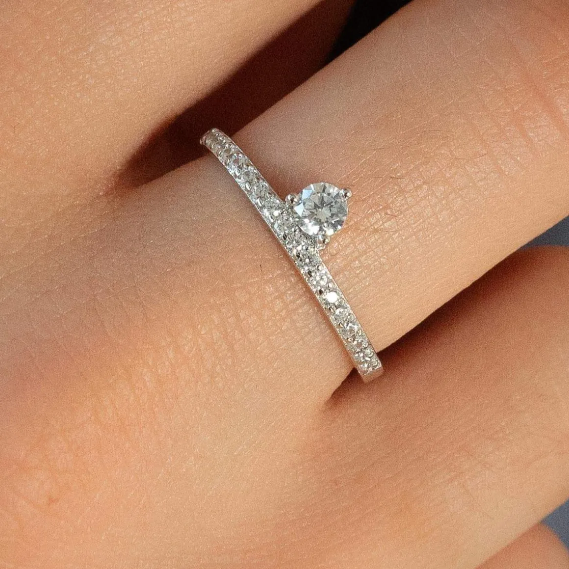 Bague argent 925 et zirconias