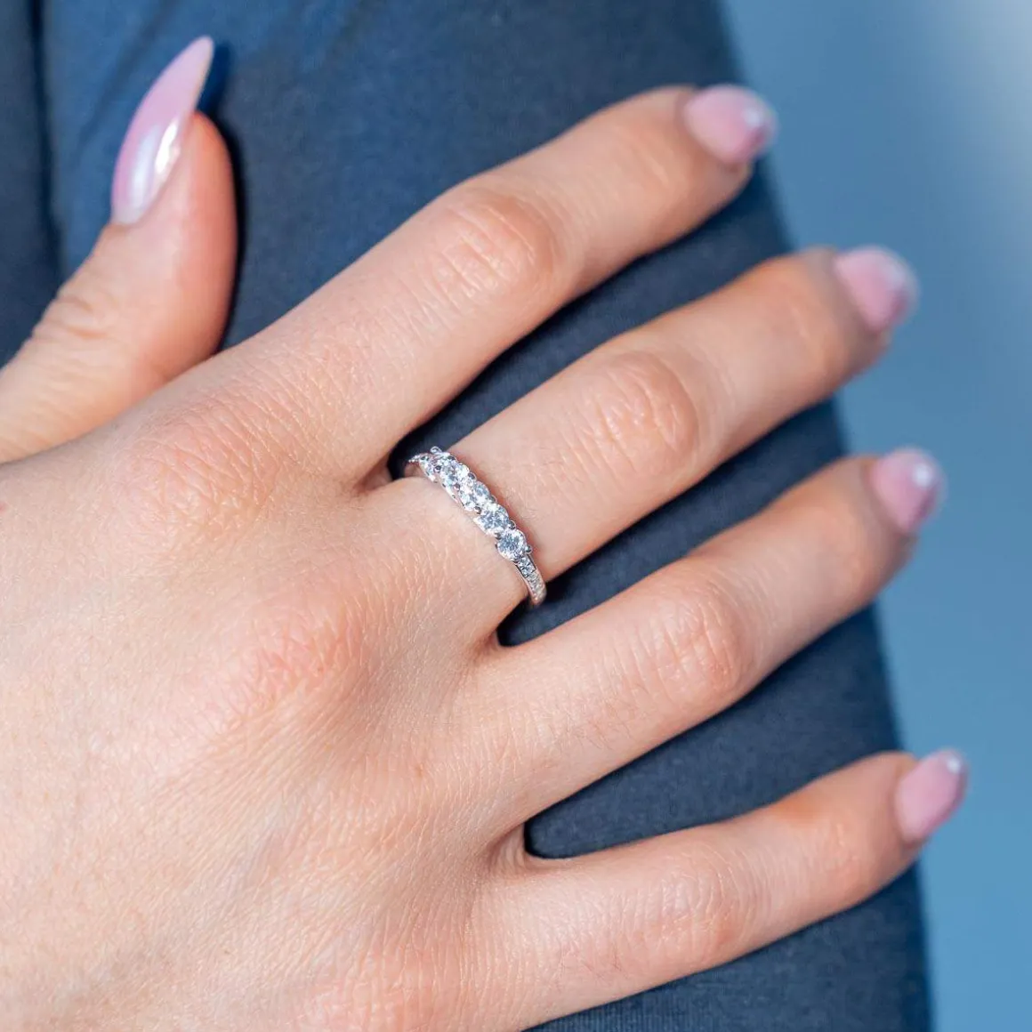Bague argent 925 et zirconias