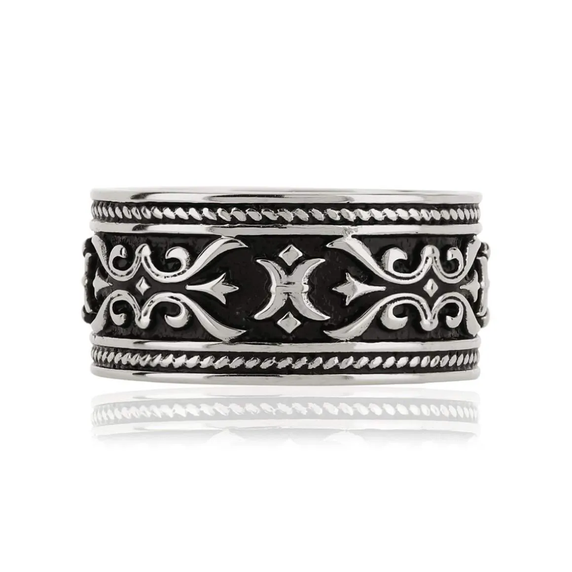 Bague argent 925 finition noire oxydée
