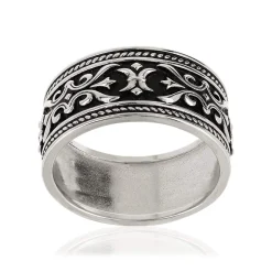 Bague argent 925 finition noire oxydée