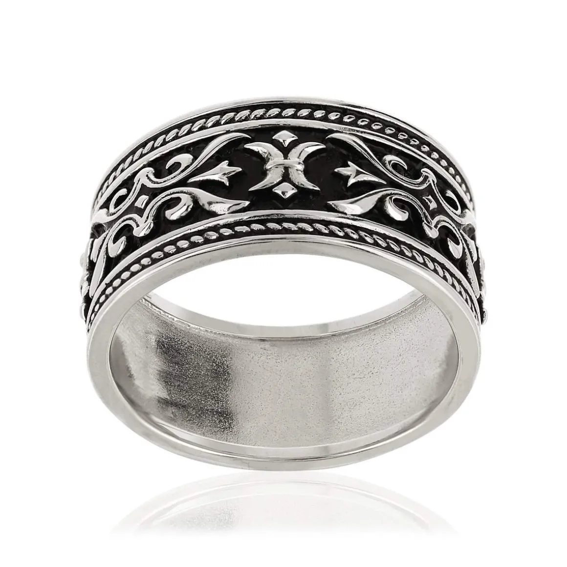 Bague argent 925 finition noire oxydée