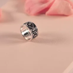 Bague argent 925 finition noire oxydée