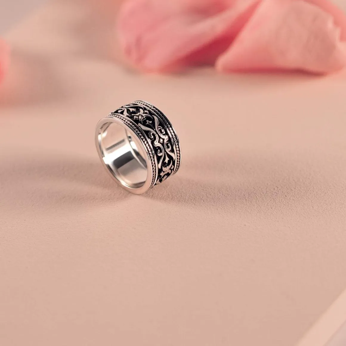 Bague argent 925 finition noire oxydée