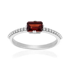 Bague argent 925 grenat