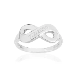 Bague argent 925 infini personnalisable