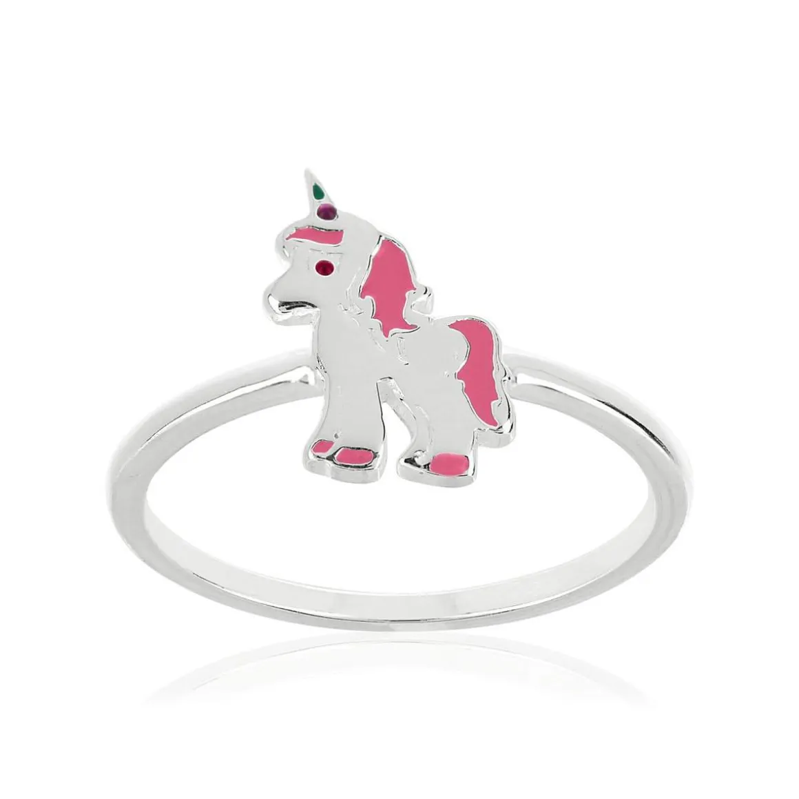 Bague argent 925 laque licorne