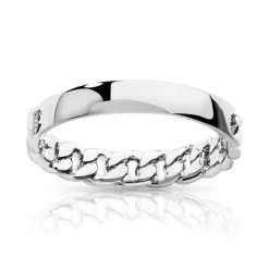 Bague argent 925 maille gourmette
