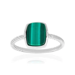 Bague argent 925 malachite