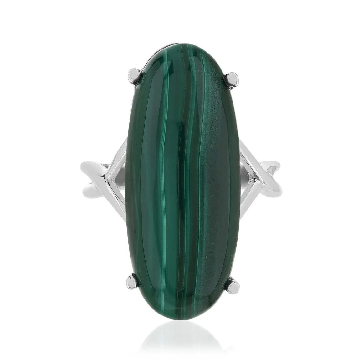 Bague argent 925 malachite