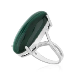 Bague argent 925 malachite