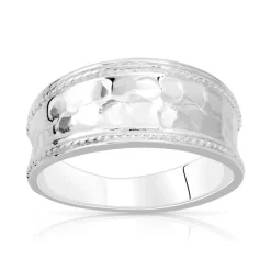Bague argent 925 martelée