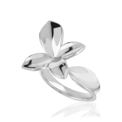 Bague argent 925 motif fleur