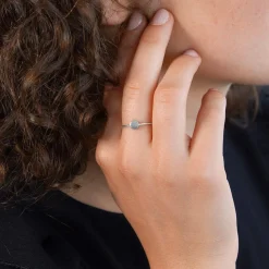 Bague argent 925 motif rond