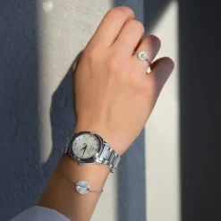Bague argent 925 nacre et zirconias