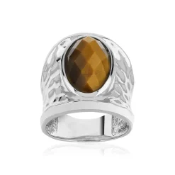 Bague argent 925 oeil de tigre