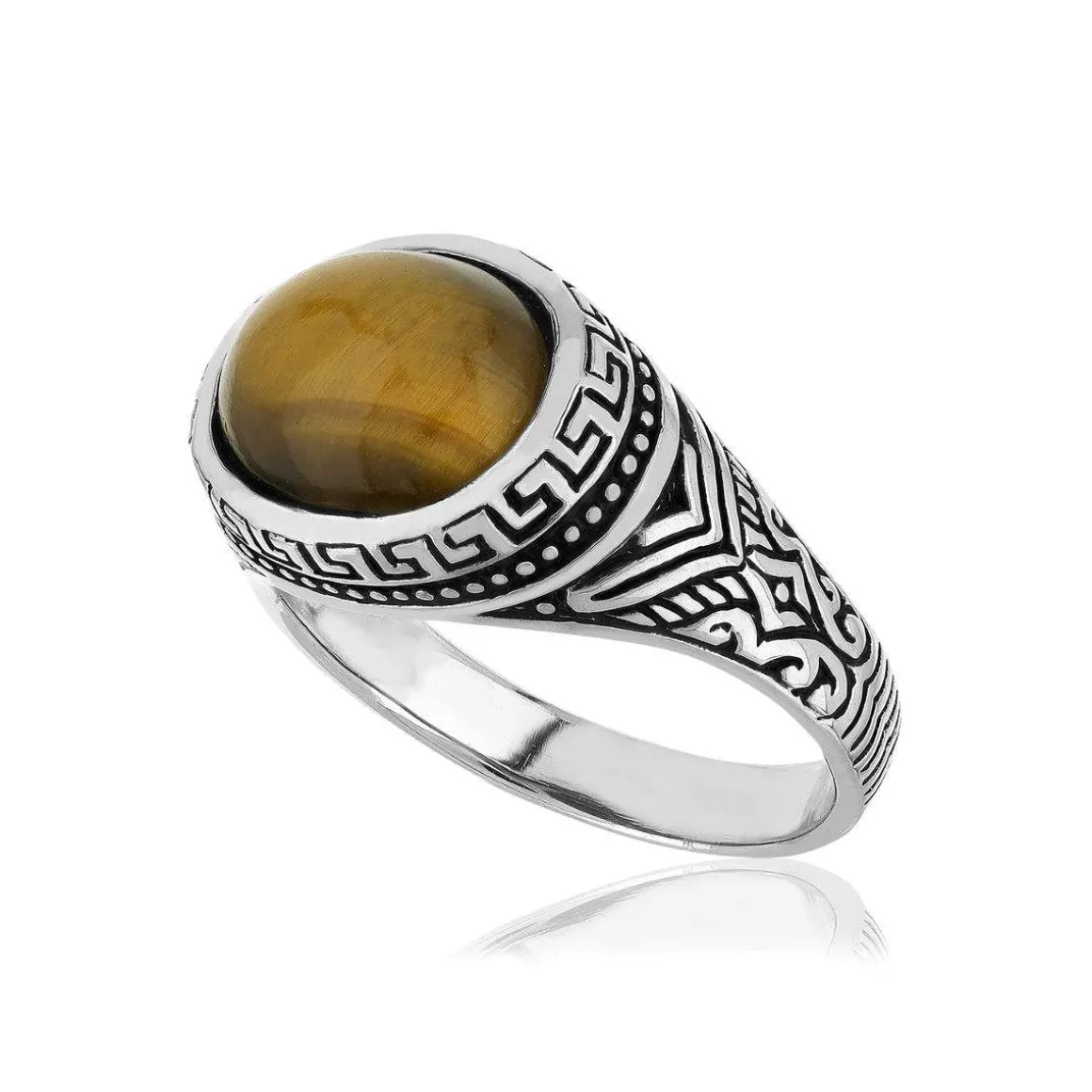 Bague argent 925 oeil de tigres