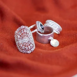 Bague argent 925 onyx marcassites