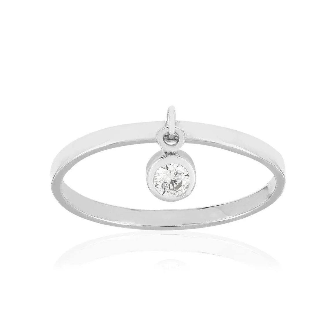 Bague argent 925 pampille zirconia