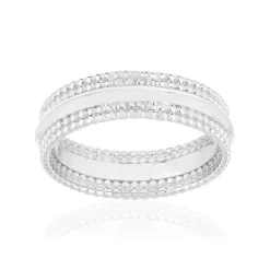 Bague argent 925 perlée