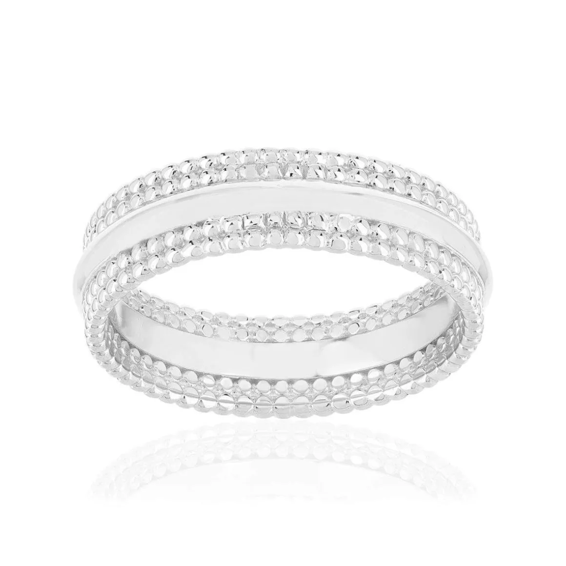 Bague argent 925 perlée