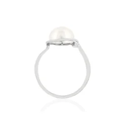 Bague argent 925, perle de culture de Chine.