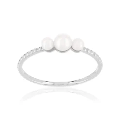 Bague argent perle de culture de chines