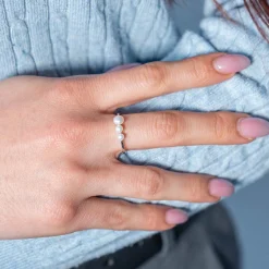 Bague argent 925 perles de Chine