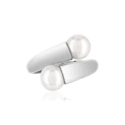 Bague argent perles de culture de chine