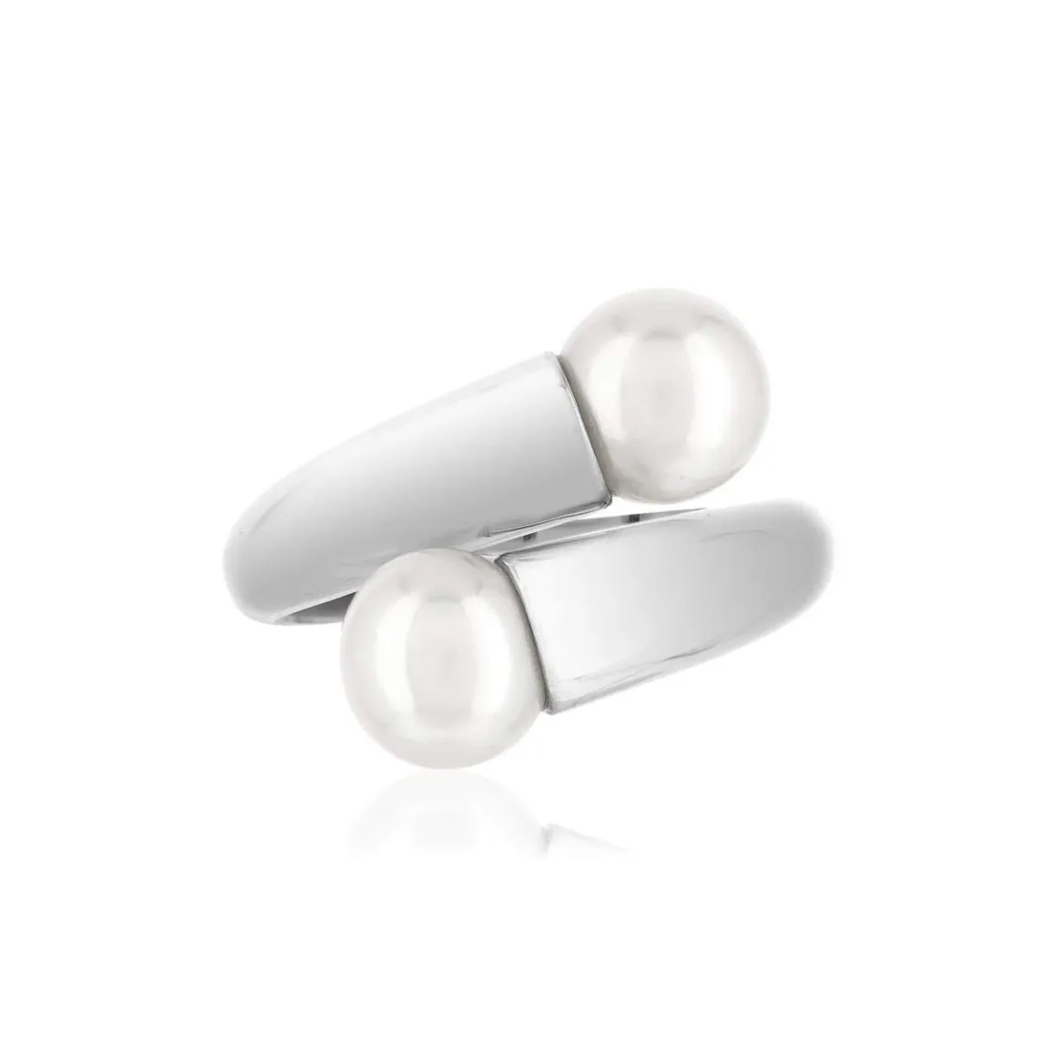 Bague argent perles de culture de chine
