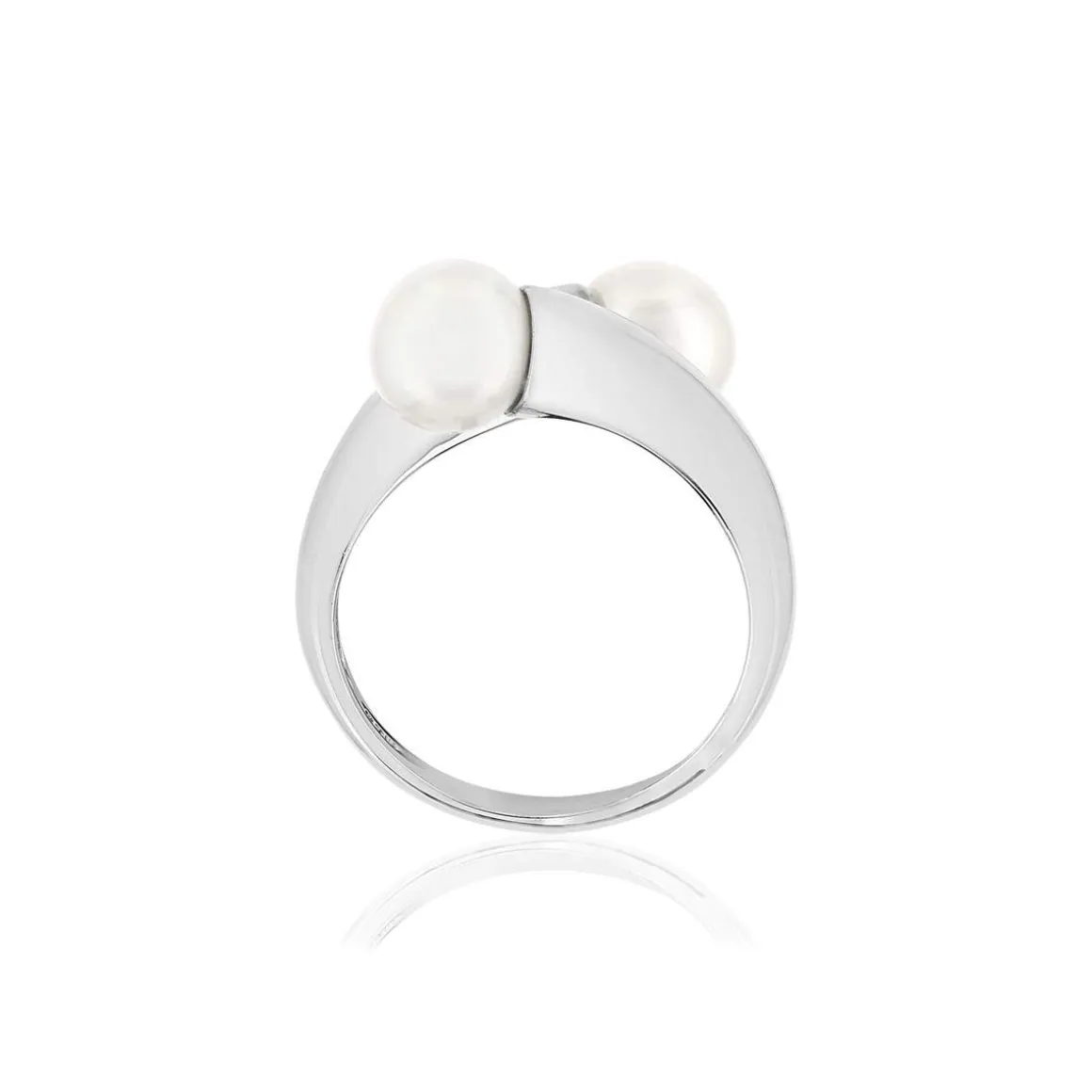 Bague argent perles de culture de chine