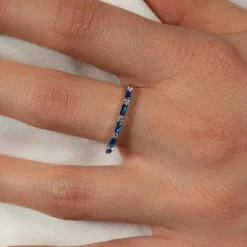 Bague argent 925 pierres imitation et zirconias
