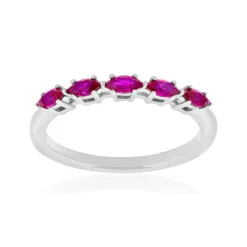 Bague argent 925 pierres synthétiques roses