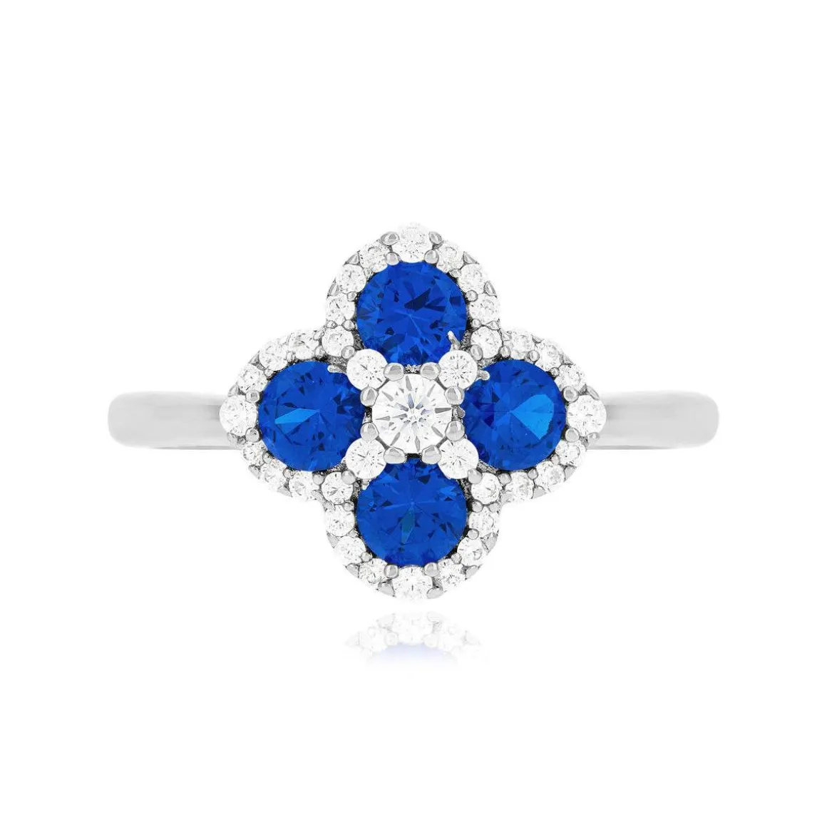 Bague argent 925 pierres synthétiques et zirconias