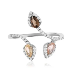 Bague argent 925 pierres synthétiques et zirconias