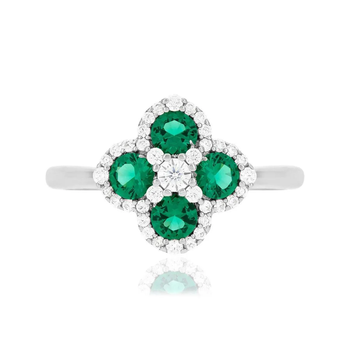 Bague argent 925 pierres synthétiques et zirconias
