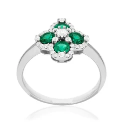 Bague argent 925 pierres synthétiques et zirconias