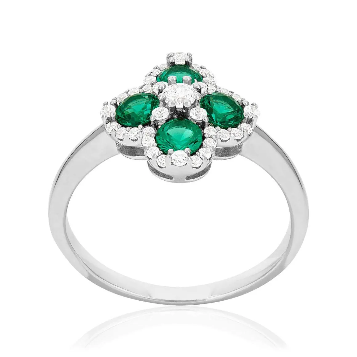 Bague argent 925 pierres synthétiques et zirconias