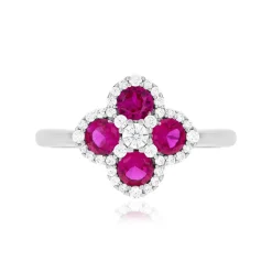 Bague argent 925 pierres synthétiques et zirconias