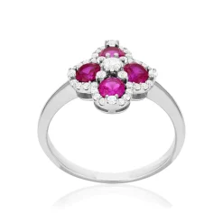 Bague argent 925 pierres synthétiques et zirconias